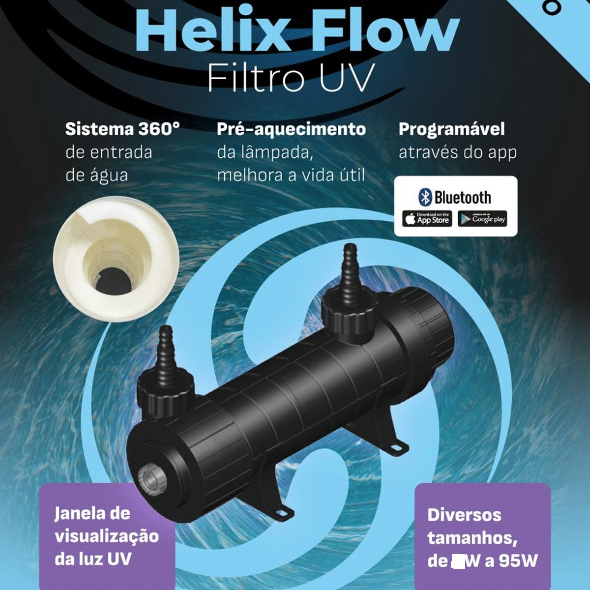 Filtro UV OceanTech Bluetooth 36W